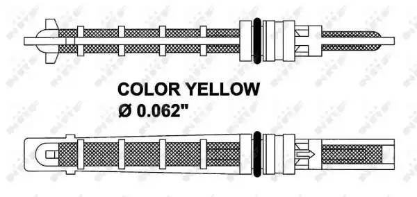 NRF 38212_форсунка клапан расширительный! Orifice Yellow\ Audi 80/100/A2/A4/A6, VW Passat 97-05